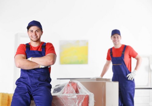 Furniture and household items prepared for transport in South West London