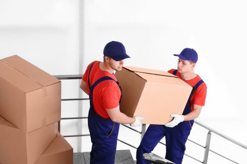 Man With Van Tooting team preparing items safely for transport