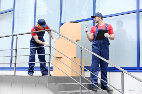 Removal team preparing a local move in Tooting
