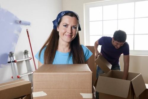 Local office movers handling desks and equipment in Tooting