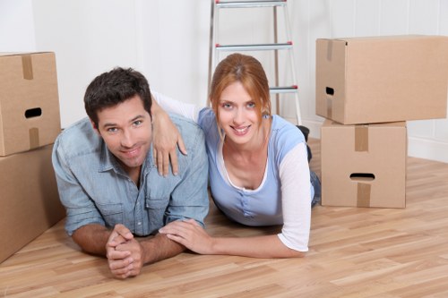 Careful wrapping of fragile items for local relocation