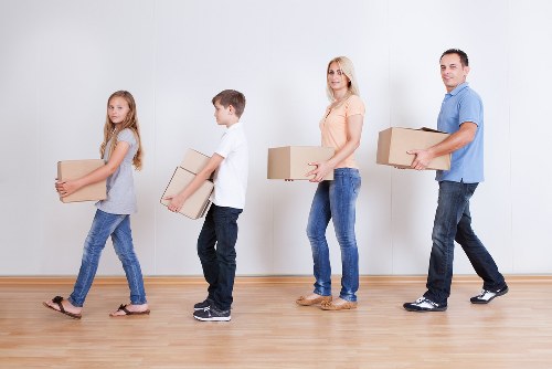 Packing supplies and household items ready for a local move in Tooting